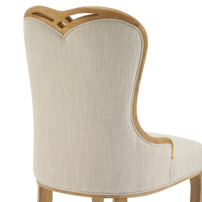Elevate Your Dining Experience with Our Elegant Set of 4 Tufted Wingback Dining Chairs in Beige