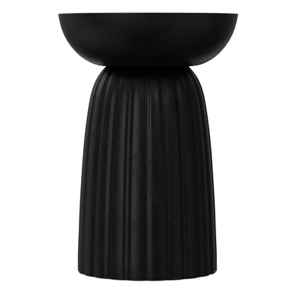 Solid Mango Contemporary Stripe Accent Table in Black