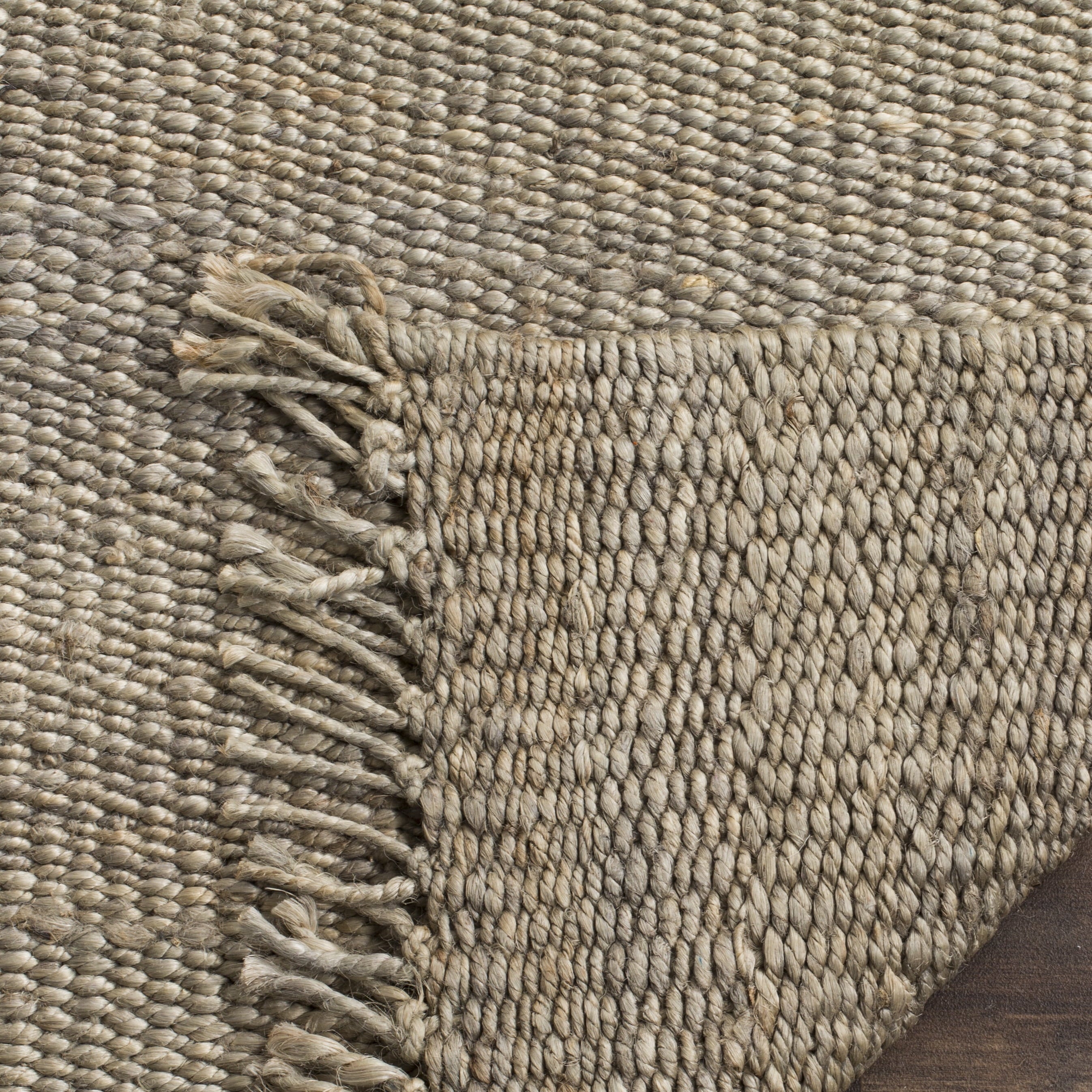 Hommeco Natural Fiber Clara Braided Jute Area Rug, Natural, 4' X 6'