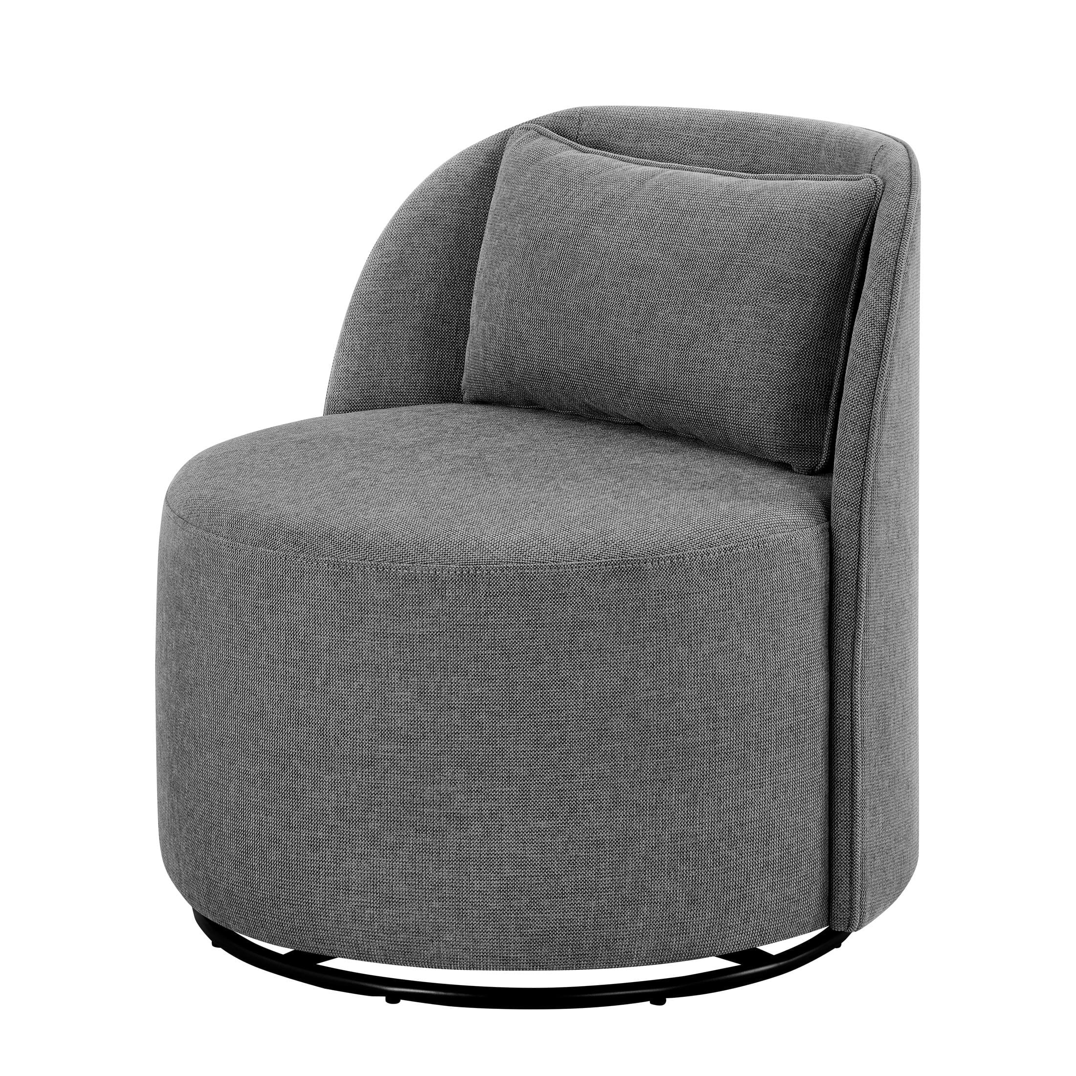 Juliet Modern Arch Swivel Accent Chair, Gray