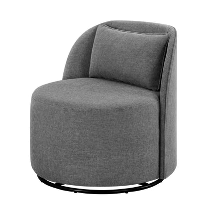 Juliet Modern Arch Swivel Accent Chair, Gray