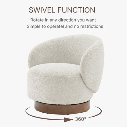 Upholstered Swivel Accent Chair Fabric