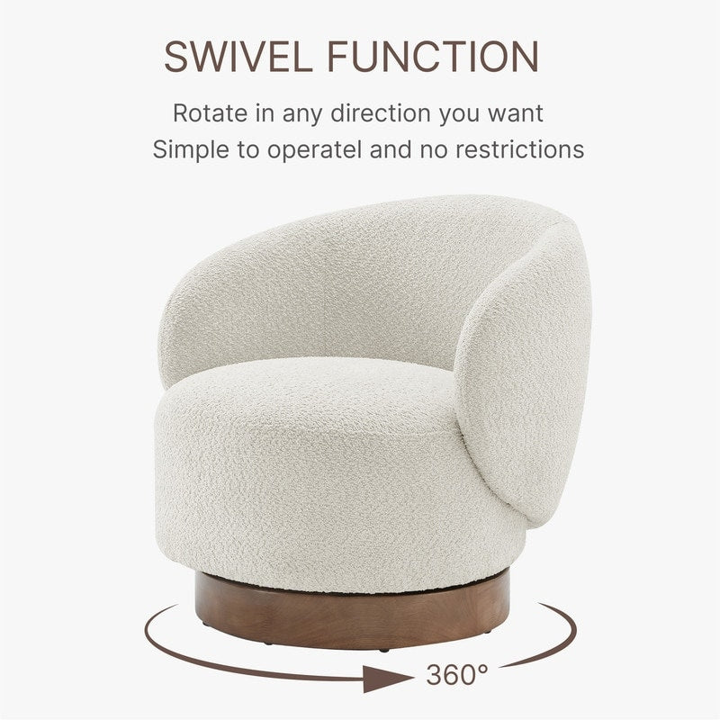 Upholstered Swivel Accent Chair Fabric