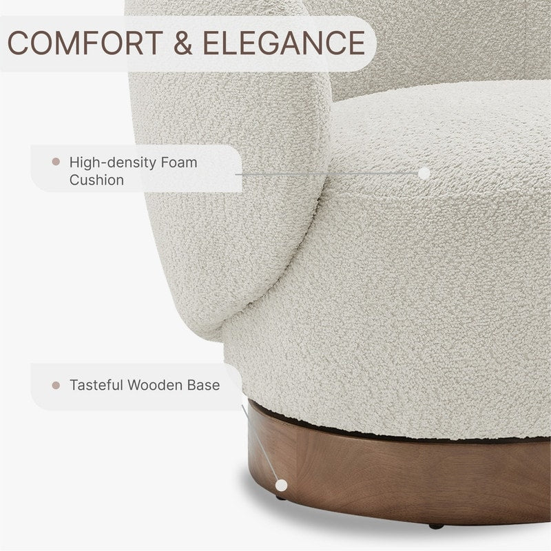 Upholstered Swivel Accent Chair Fabric