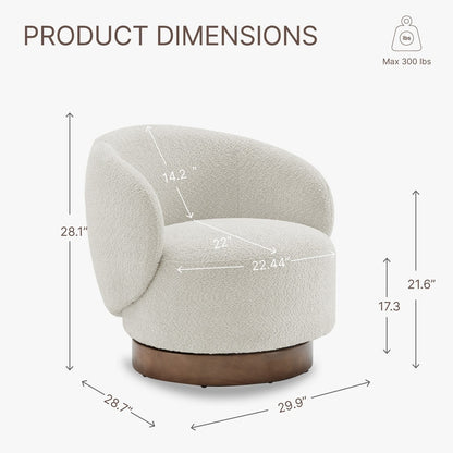 Upholstered Swivel Accent Chair Fabric