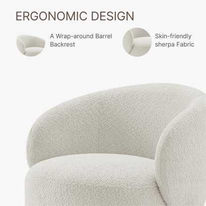 Upholstered Swivel Accent Chair Fabric
