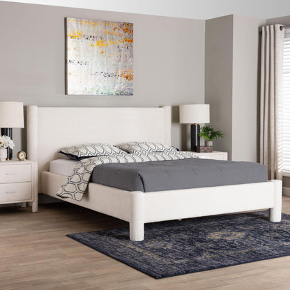 Laria Modern Platform Bed, Queen, White