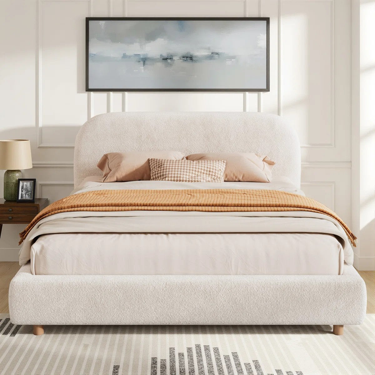 Hommeco Aurelia Upholstered Platform Bed