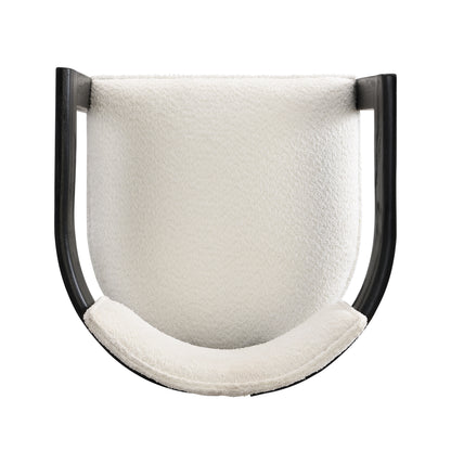 Modern Dining Chair with Armrest and Solid Wood Frame by