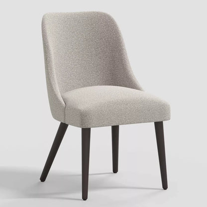 Modern Dining Chair Gray Boucle Ash Frame