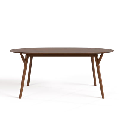 Mid-Century Modern Walnut 7-Piece Dining Table Set