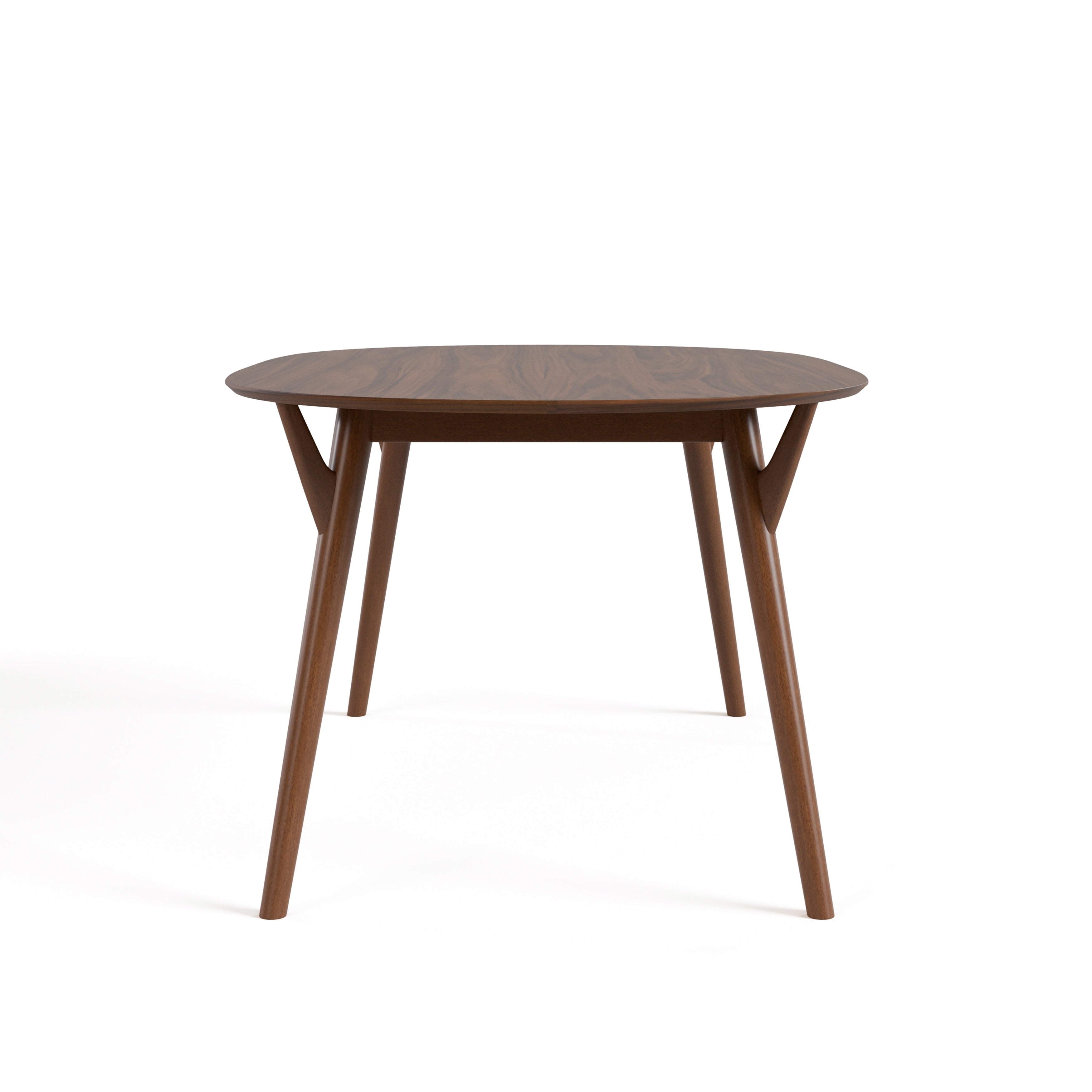 Mid-Century Modern Walnut 7-Piece Dining Table Set