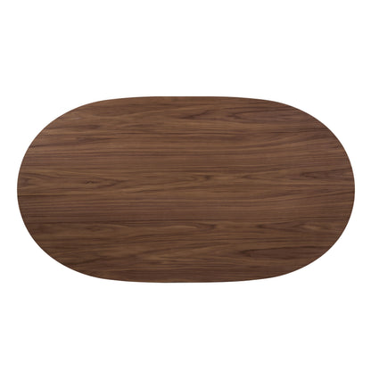 Mid-Century Modern Walnut 7-Piece Dining Table Set
