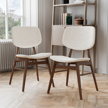 Mid-Century Modern Walnut 7-Piece Dining Table Set