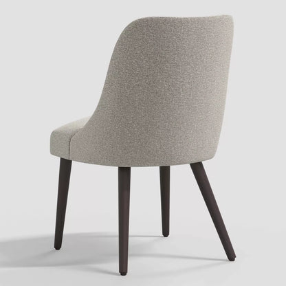 Modern Dining Chair Gray Boucle Ash Frame