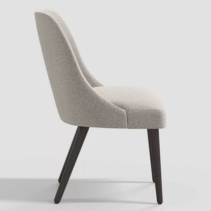 Modern Dining Chair Gray Boucle Ash Frame