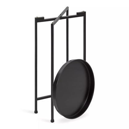 Round Metal Foldable Tray Accent Table