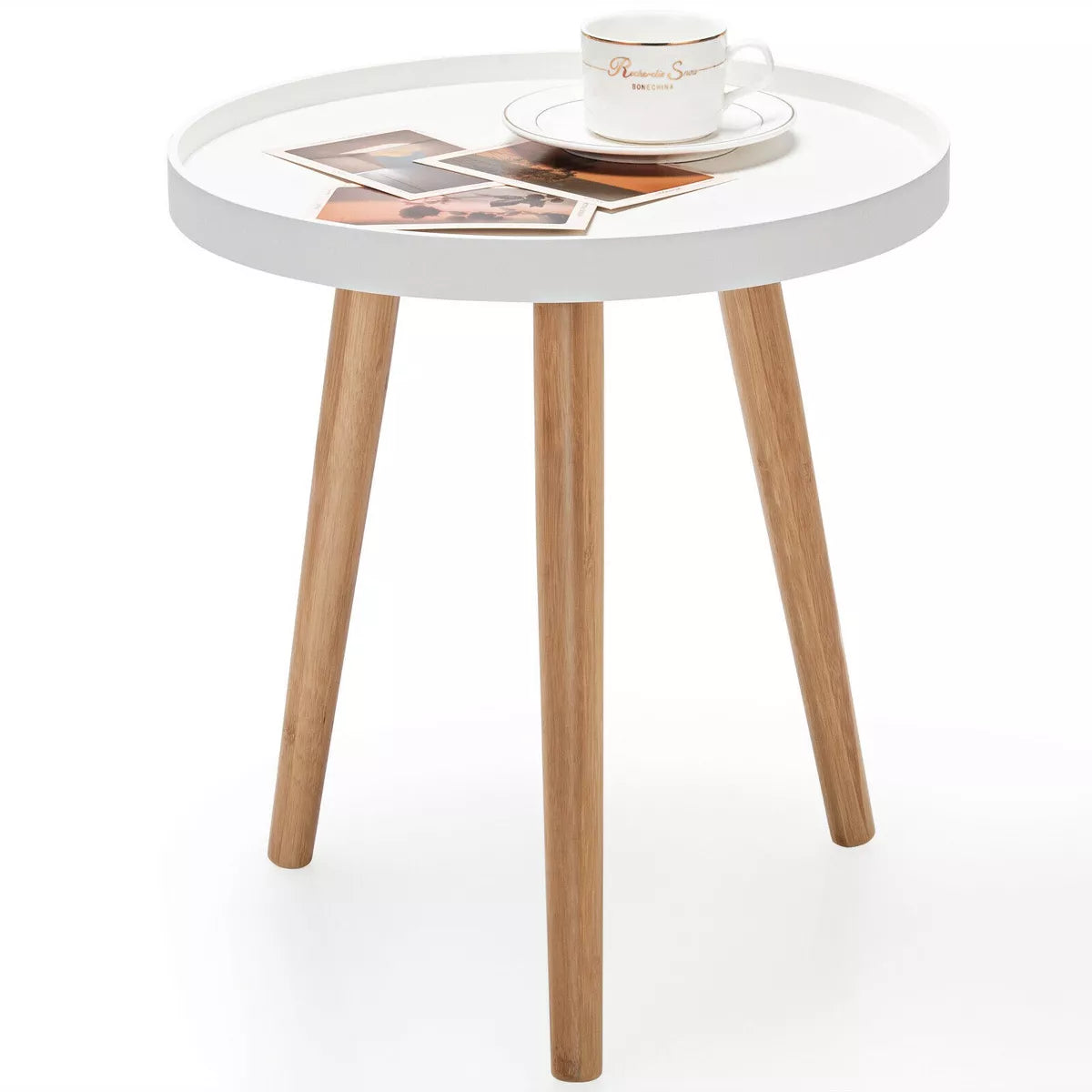 Round Side Table Sofa Coffee End Accent Table Nightstand Home
