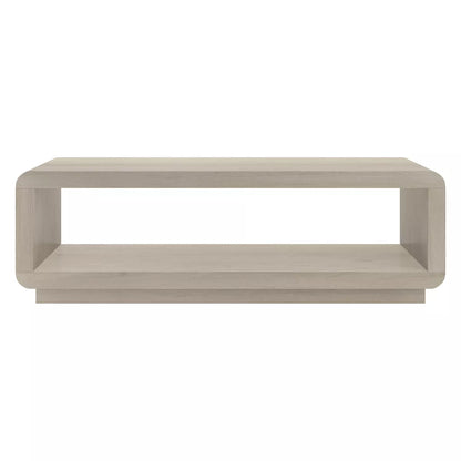 Hommeco Hudson & Canal Bolton 47" Wide Rectangular Coffee Table - Alder White