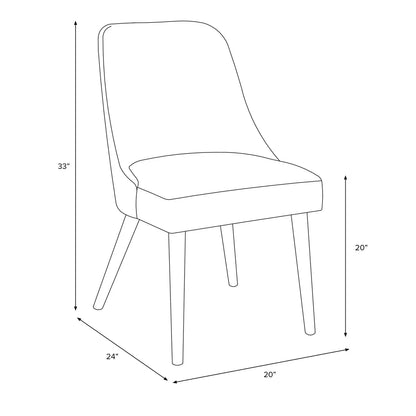 Modern Dining Chair Gray Boucle Ash Frame