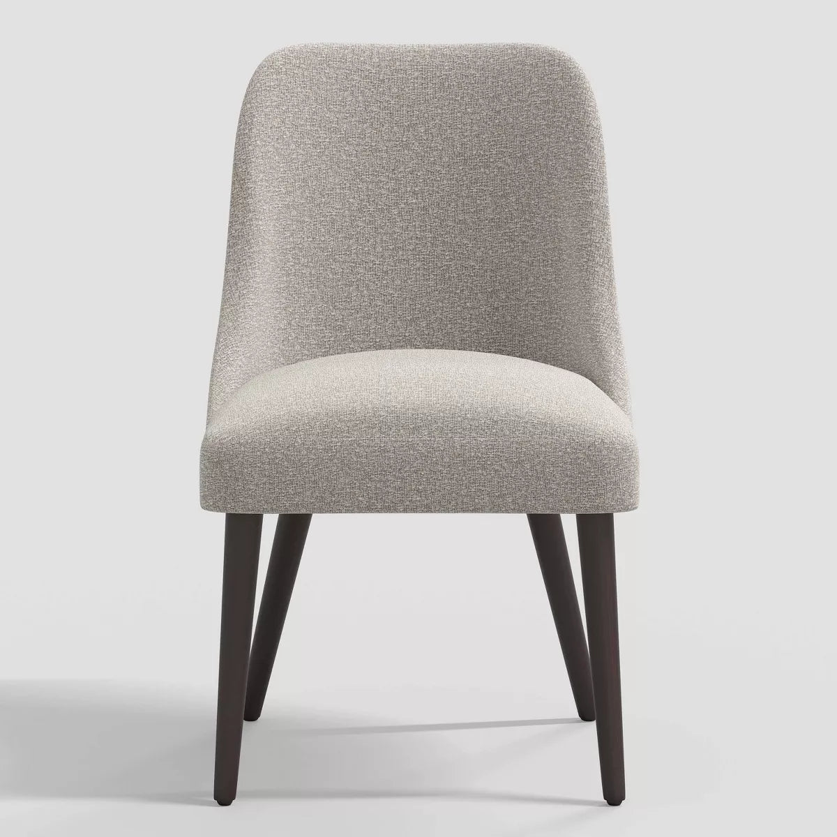 Modern Dining Chair Gray Boucle Ash Frame