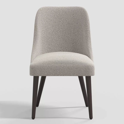 Modern Dining Chair Gray Boucle Ash Frame