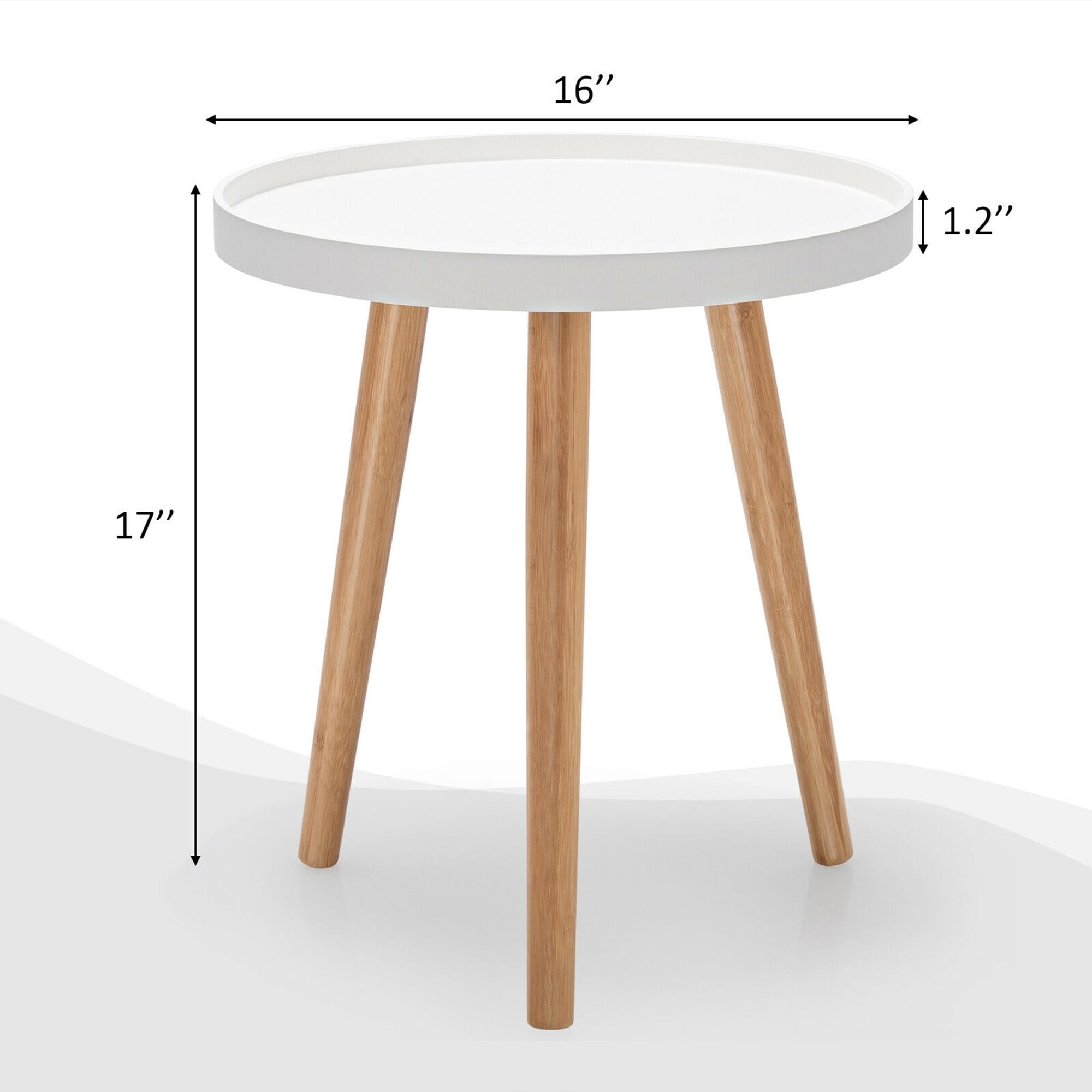 Round Side Table Sofa Coffee End Accent Table Nightstand Home 