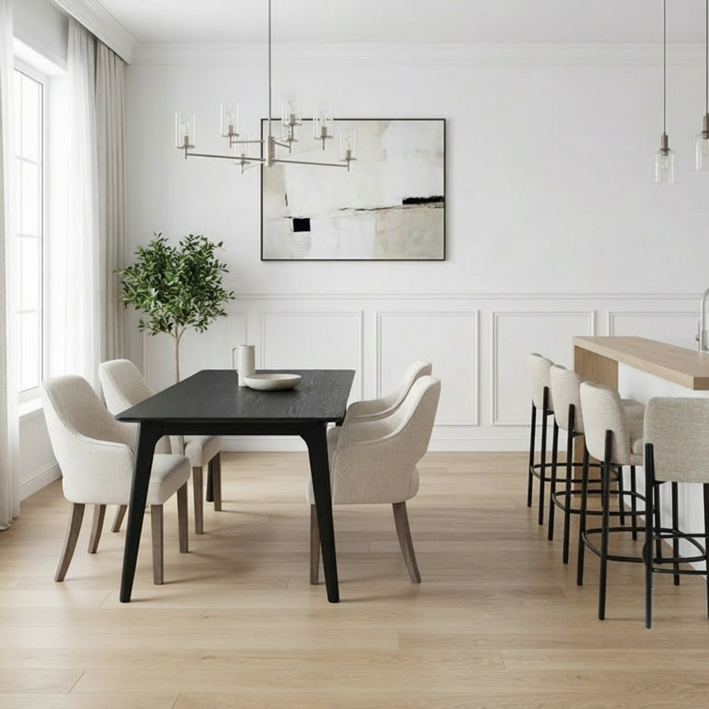 Hommeco Madina Round Wood Dining Table