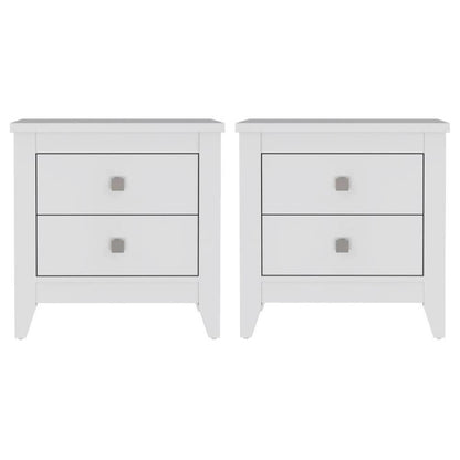 2 Shelf Wood Nightstand - Set of 2