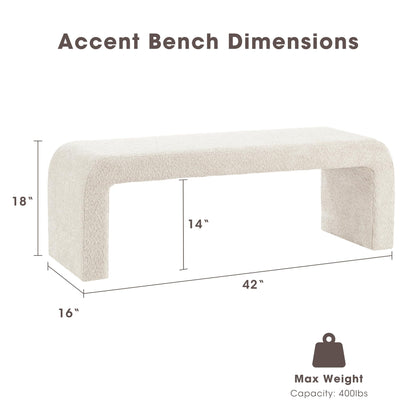 Boucle Waterfall Bench