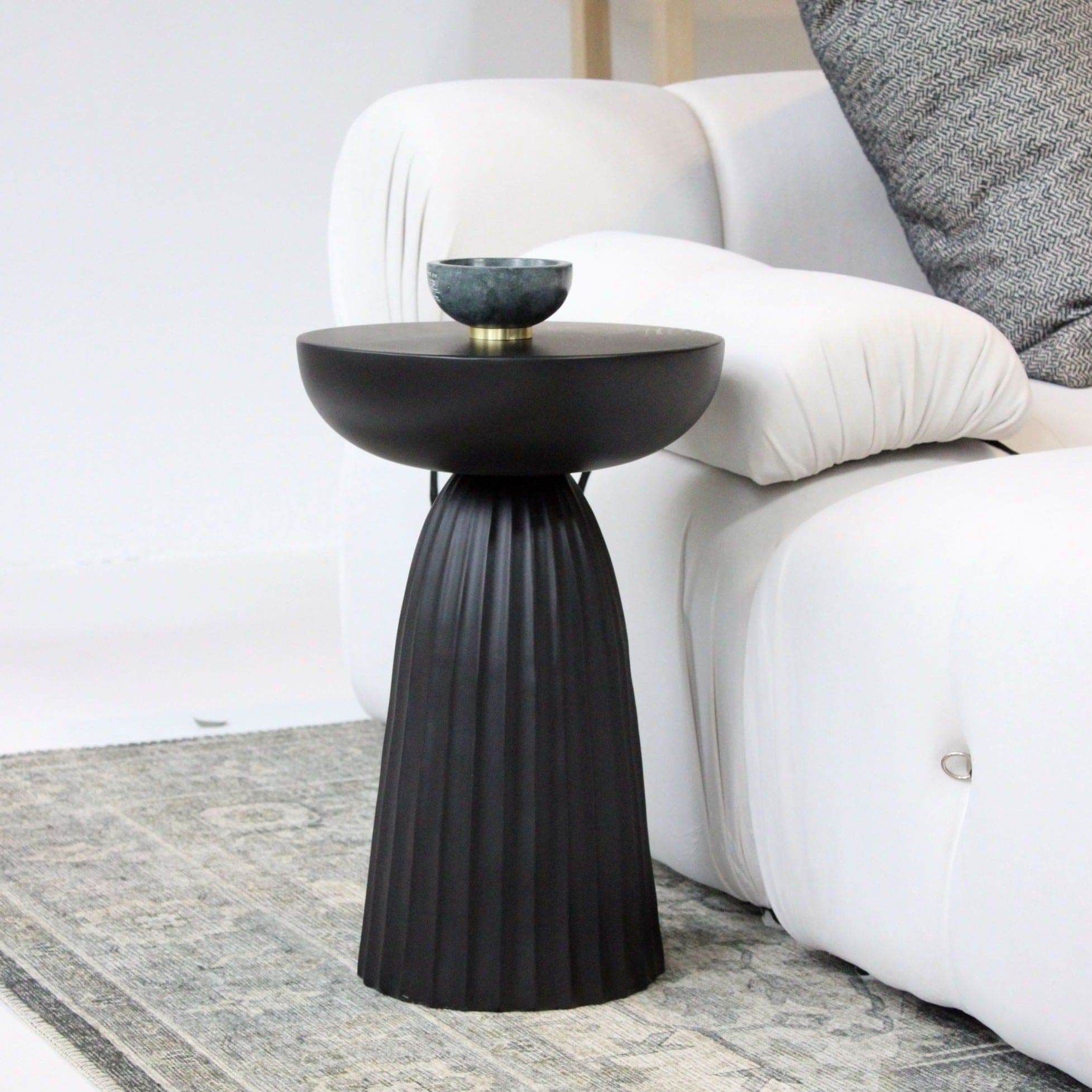 Indigo Road by Egypt Sherrod X  Cinched Metal round Pedestal Accent Table