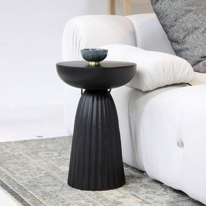 Indigo Road by Egypt Sherrod X  Cinched Metal round Pedestal Accent Table