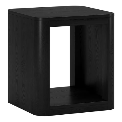 Hommeco Kellan 20 In. Black Grain Square MDF Top End Table