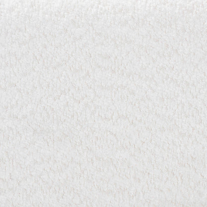 Laria Modern White Teddy-Bear Fabric Platform Bed
