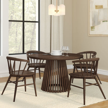 Solid Wood round 47" Pedestal Dining Table