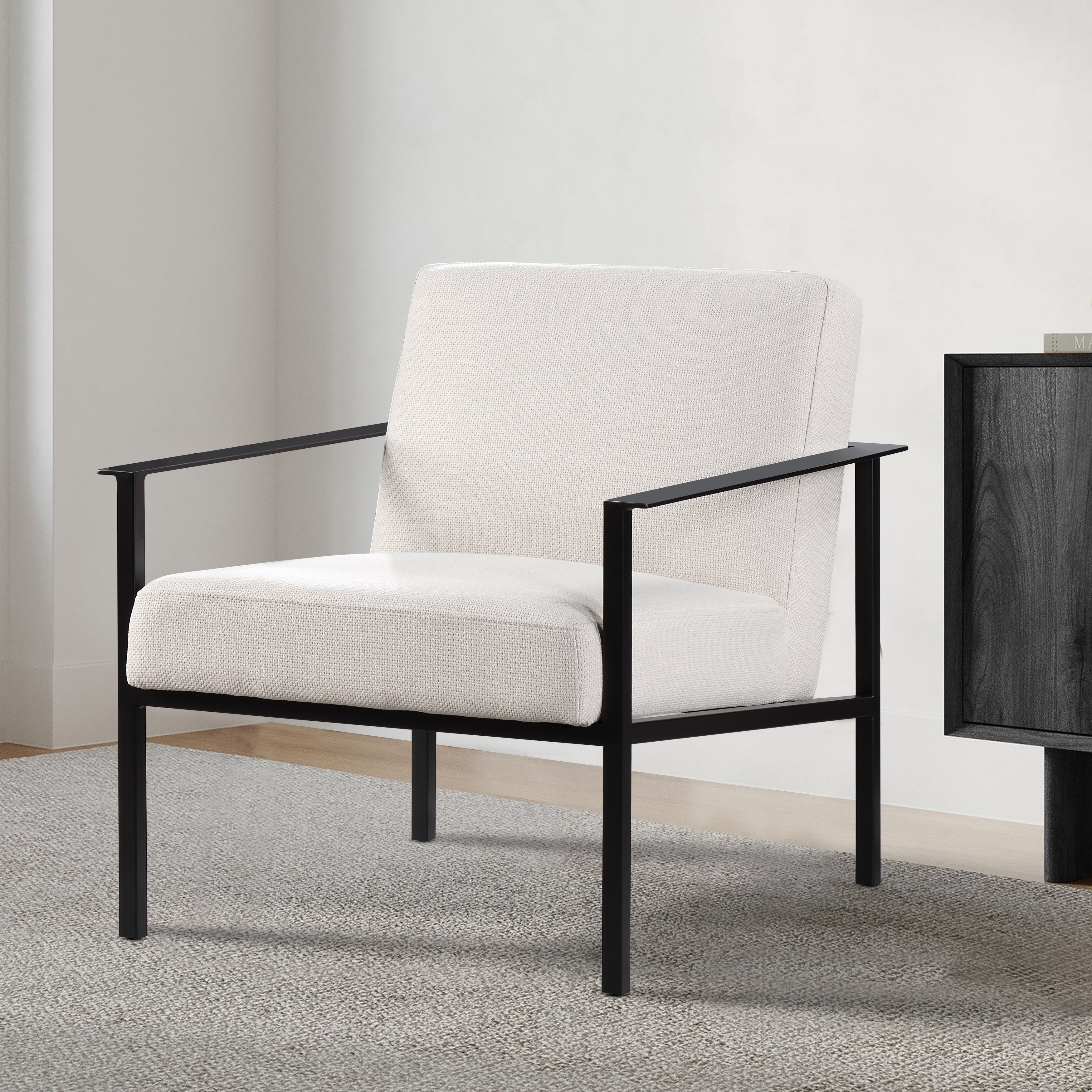 Margot Stationary Metal Accent Chair by
