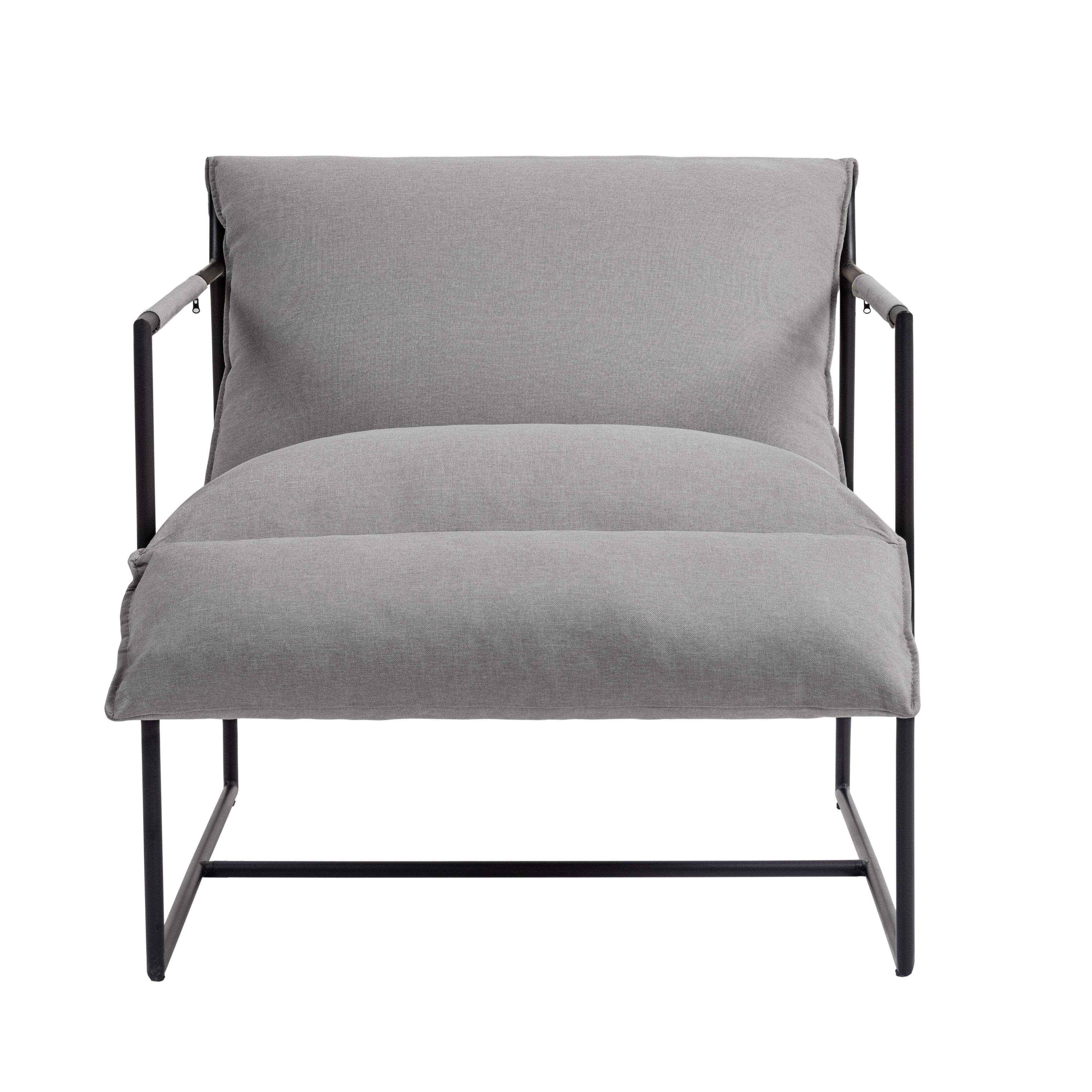 Polyester Sling Accent Chair with Metal Frame Armchair Set of 2