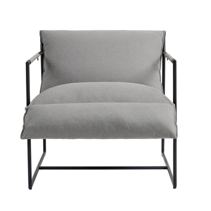 Polyester Sling Accent Chair with Metal Frame Armchair Set of 2