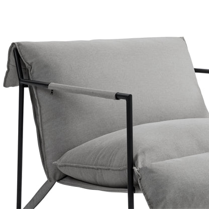 Polyester Sling Accent Chair with Metal Frame Armchair Set of 2