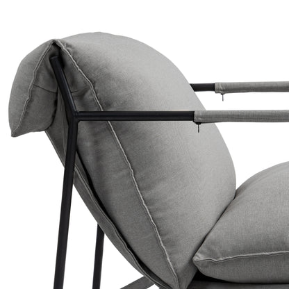 Polyester Sling Accent Chair with Metal Frame Armchair Set of 2