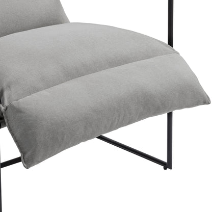 Polyester Sling Accent Chair with Metal Frame Armchair Set of 2