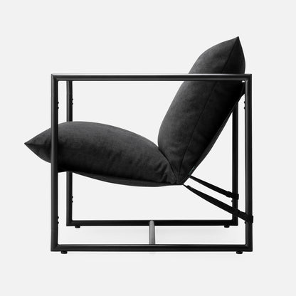 Metal & UpholsteredSling Accent Chair 