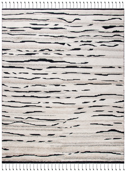 Casablanca Betty Abstract Area Rug - 8' x 10' Charcoal & Ivory Modern Decor Rug