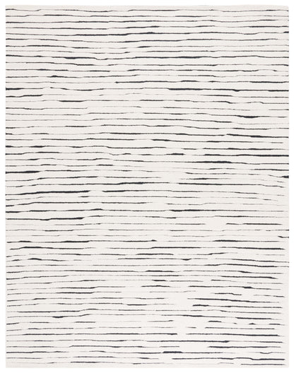 Casablanca Gloria Distressed Area Rug, Ivory/Black, 8' X 10'