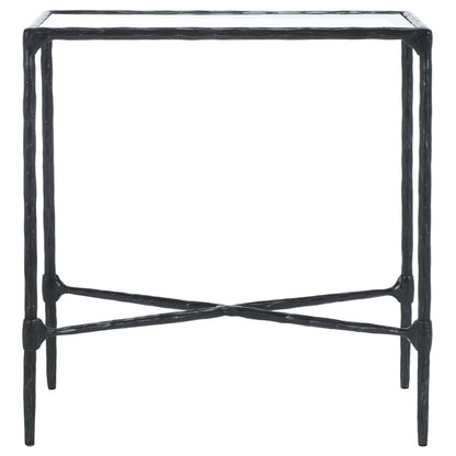 Metal and Glass Accent Table - 22"W X 12"D X 23"H
