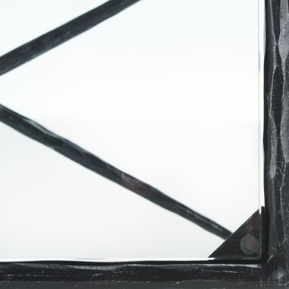 Metal and Glass Accent Table - 22"W X 12"D X 23"H