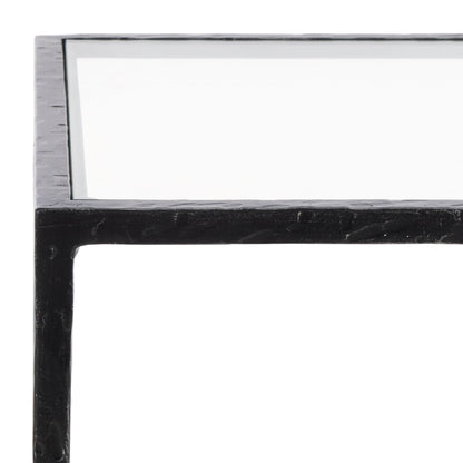 Couture Tauri Forged Metal Square Accent Table - 19"W X 19"D X 20"H