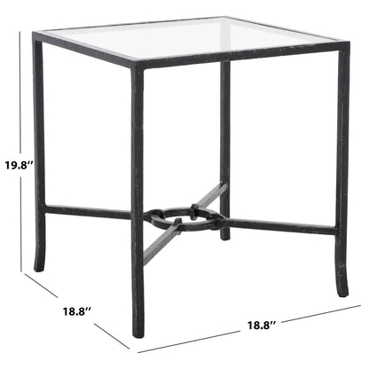 Couture Tauri Forged Metal Square Accent Table - 19"W X 19"D X 20"H