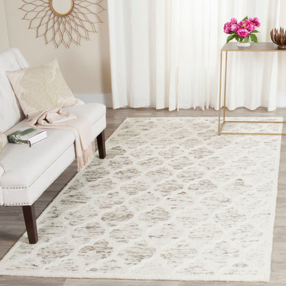 Handmade Grey / Ivory Rug