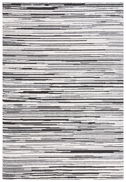 Melody Modern Area Rug, Ivory/Black, 8' X 10'